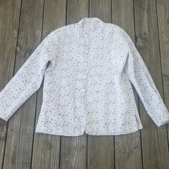 Jackets & Blazers - Reversible quilted floral mandarin jacket